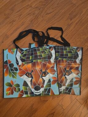 Pair Of Fox Reusable Tote Bags